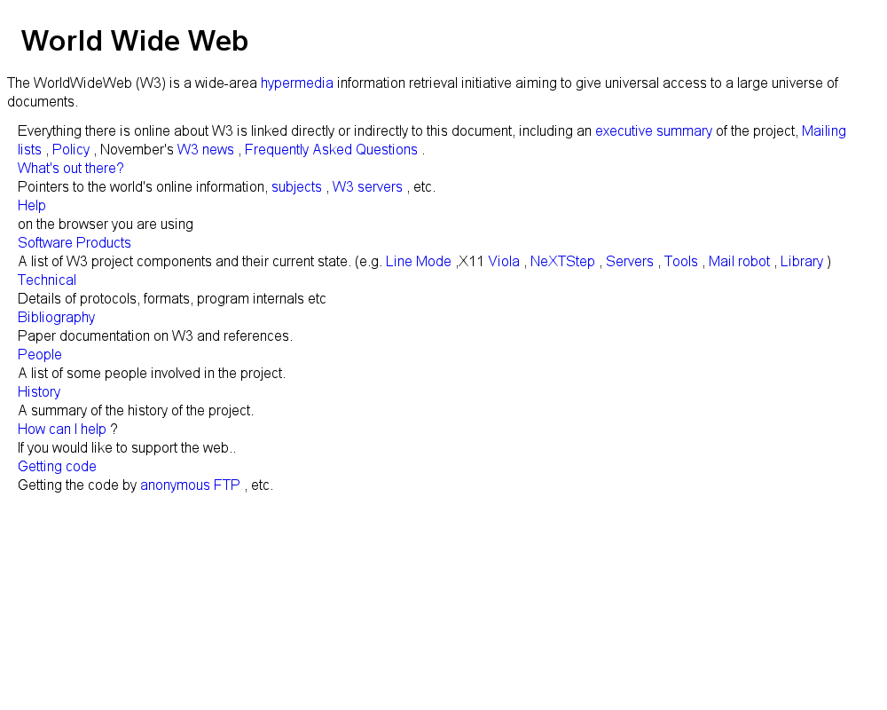 Argus rendering the world's first website over HTTP